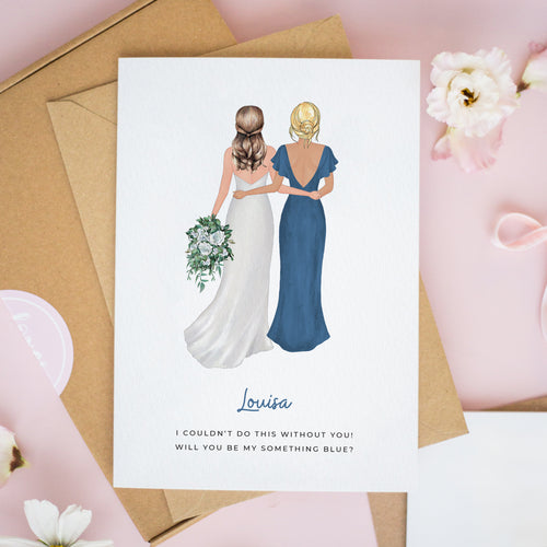 Be My Something Blue Bridesmaid Card #832