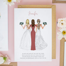 Thank You Bridesmaid Card, Same Sex Brides #834