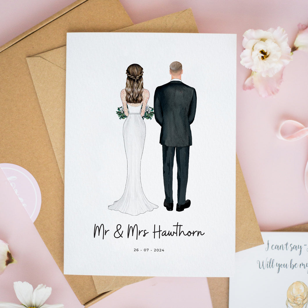 Mr & Mrs Wedding Day Card #843