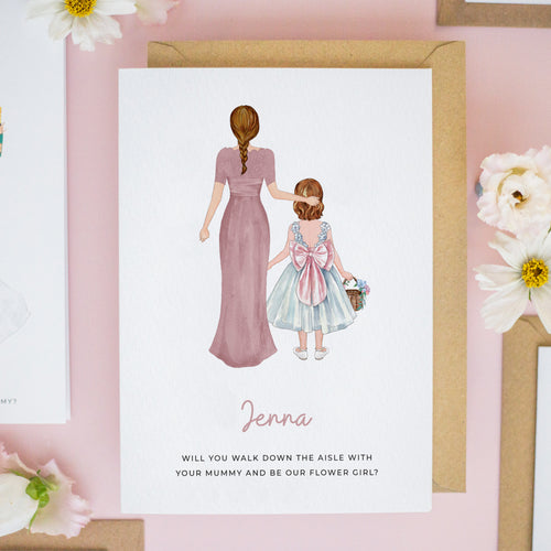 Asian Flower Girl Wedding Card #852