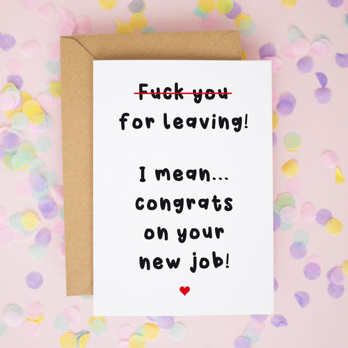 Rude Congrats On Your New Job Card