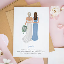 Be My Something Blue Bridesmaid Card #832