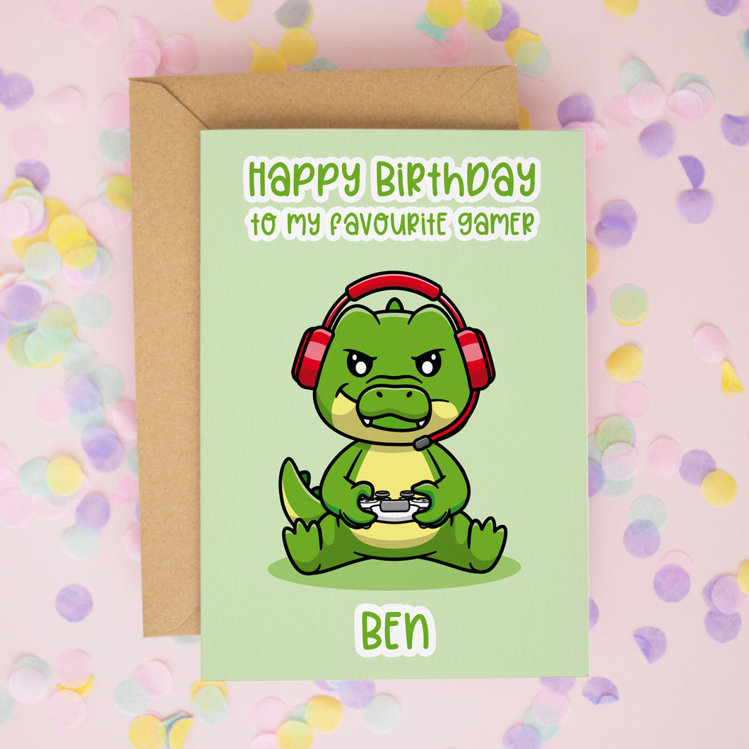 Favourite Gamer Birthday Card