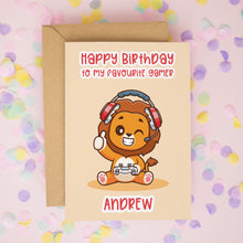 Personalised Happy Birthday to My Favourite Gamer Card for Kids