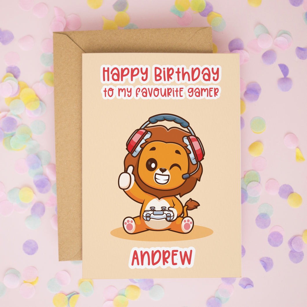 Favourite Gamer Birthday Card