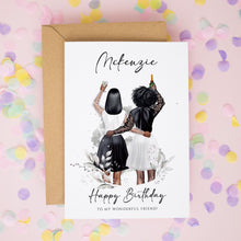 Personalised Best Friend Card – Unique 30th Birthday Card For Sister With Custom Friend Illustration