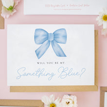 Will You Be My Something Blue Card – Blue Bow Wedding Keepsake