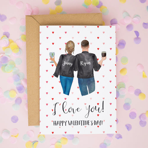 Personalised Valentine’s Day Card for Boyfriend or Girlfriend – I Love You