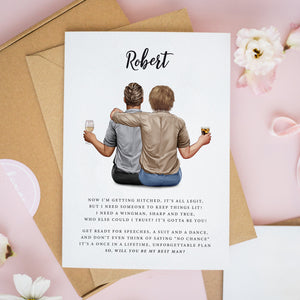 Personalised Will You Be My Best Man Card – Custom Groomsmen Proposal