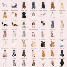 a grid of illustrations depicting various dog breeds, including Scottish Terriers, Shih Tzu, and other breeds.