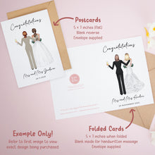 Personalised Mrs And Mrs Card – Same Sex Wedding Congratulations Keepsake