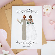 Personalised Mrs And Mrs Card – Same Sex Wedding Congratulations Keepsake