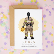 Personalised Firefighter Congratulations Card for Her