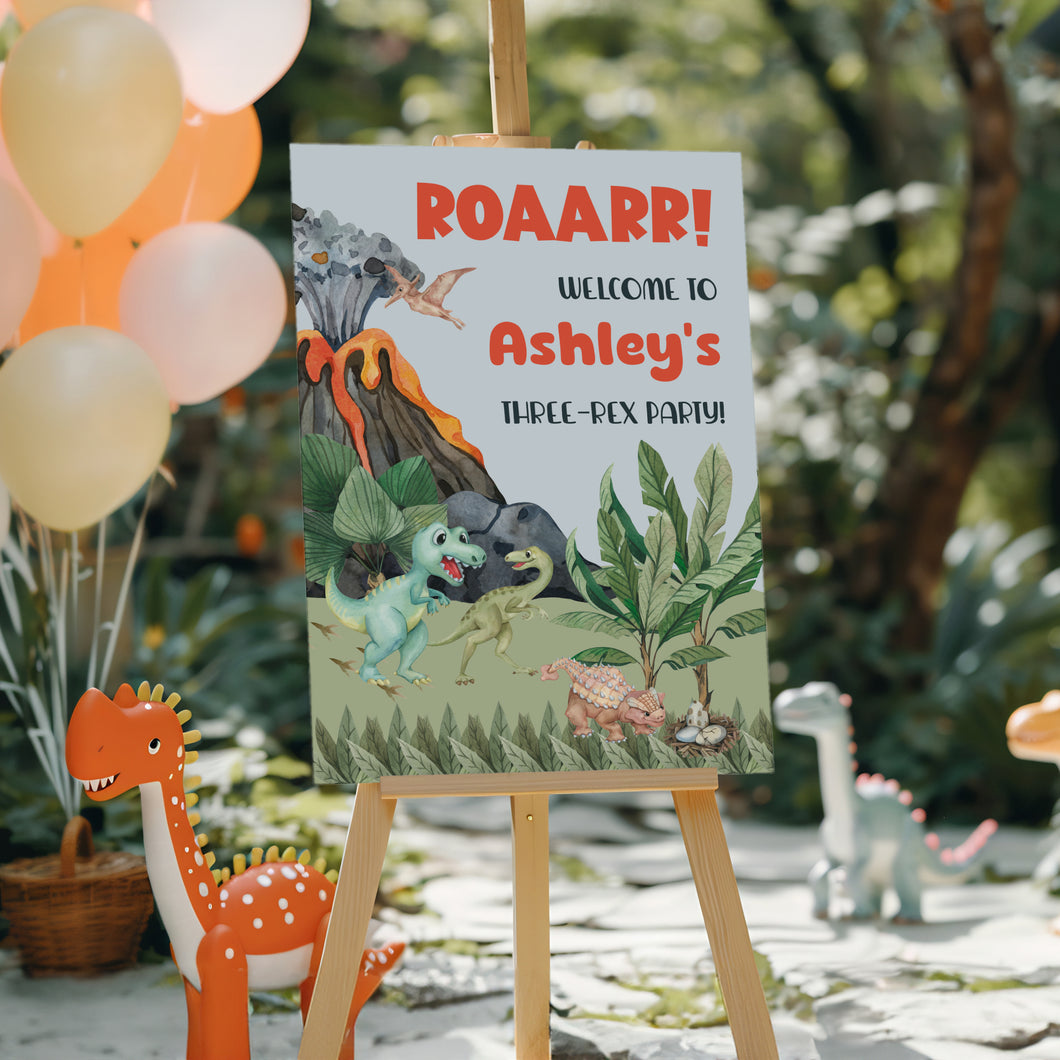 Dinosaur Birthday Party Seating Plan