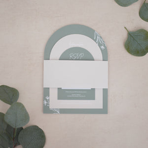 Sage & Neutral Arch Invitations