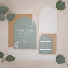 Sage & Neutral Arch Invitations