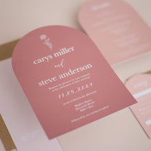 Pink Neutrals Arch Invitations