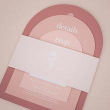 Pink Neutrals Arch Invitations