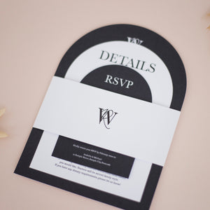 Monochrome Arch Invitations