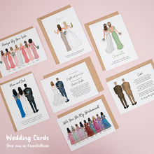 Personalised Bridesmaid Proposal Card with Bride and Bridesmaid Illustration