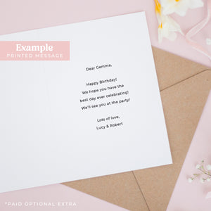 Personalised Will You Be My Bridesmaid Card with Custom Bridesmaid and Bride Illustration