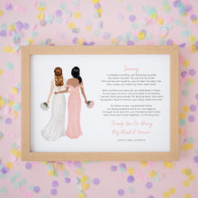 Maid of Honour Wedding Print