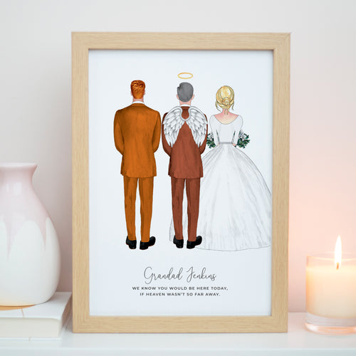 Angel Grandad Wedding Print