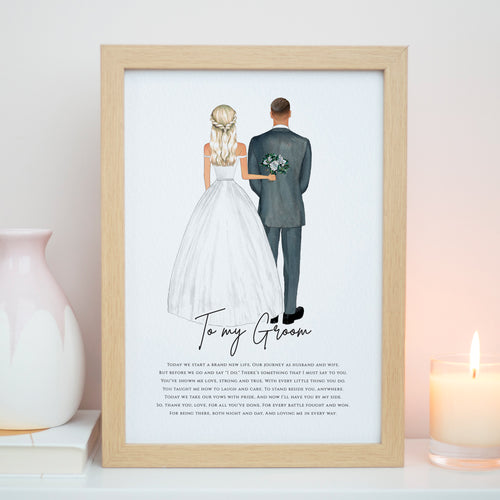 To My Groom Wedding Print