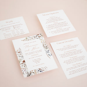 Rustic Wildflowers, Pocketfold Invitations, PF-054