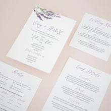 Lavender Florals, Pocketfold Invitations, PF-055