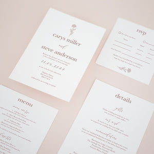 Dusty Rose, Pocketfold Invitations, PF-056