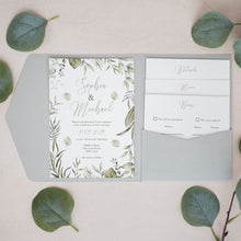 Lichen Green, Pocketfold Invitations, PF-057