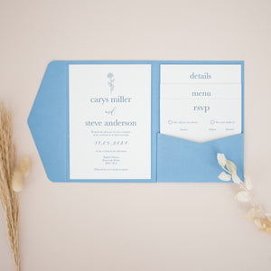 New Blue, Pocketfold Invitations, PF-061