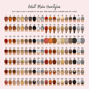 a chart of different colored hair samples
