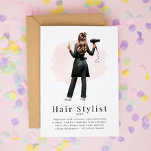 Personalised Hairdresser Card – Stylist Thank You Gift | Custom Salon Greeting Design