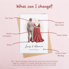 Nikah Mubarak Wedding Card – Personalised Islamic Wedding Congratulations for Muslim Couple
