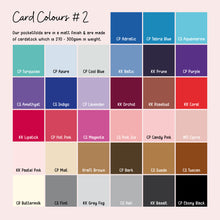 a color chart with different colors of paint