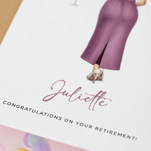 a close-up of a card with a woman's silhouette and the name "Juliette" written on it.
