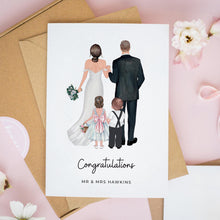 Wedding Day Card – Personalised Bride And Groom Card With Newlywed Congratulations