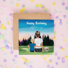 Personalised Grandma Birthday Card – Custom Floral Design With Elegant Script