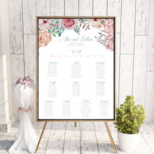 Dusky Pink Florals, Seating Plans, #01