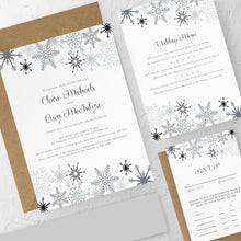 Silver Snowflakes, Wedding Invitation Suites and Bundles, #2260