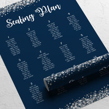 Navy & Silver Confetti, Seating Plans, #02