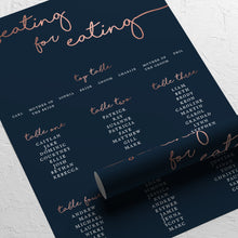 Rose Gold & Navy, Seating Plans, #30