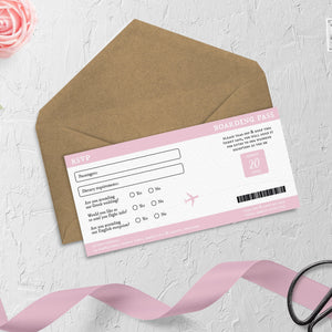 Blush Pink // Passport & Boarding Pass Invitations // #4000