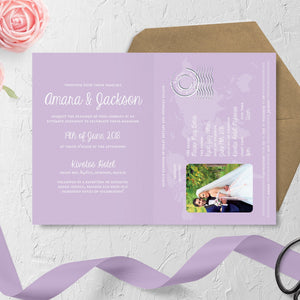 Lilac Passport // Passport & Boarding Pass Invitations // #4015