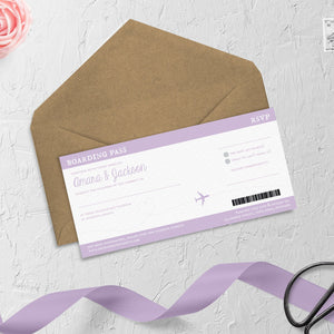 Lilac Passport // Passport & Boarding Pass Invitations // #4015