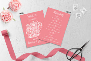 Coral Passport // Passport & Boarding Pass Invitations // #4016