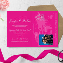 Hot Pink Passport // Passport & Boarding Pass Invitations // #4018