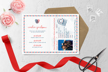 Vintage Airmail // Passport & Boarding Pass Invitations // #4025